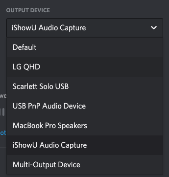 Discord settings